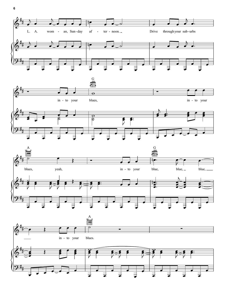 L.A. Woman L.A. Woman Piano, Vocal, Guitar scores gallery preview page 6