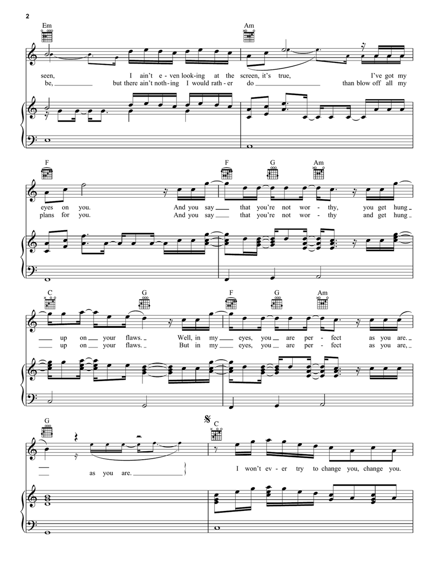 Conversations In The Dark Piano, Vocal, Guitar scores gallery preview page 2