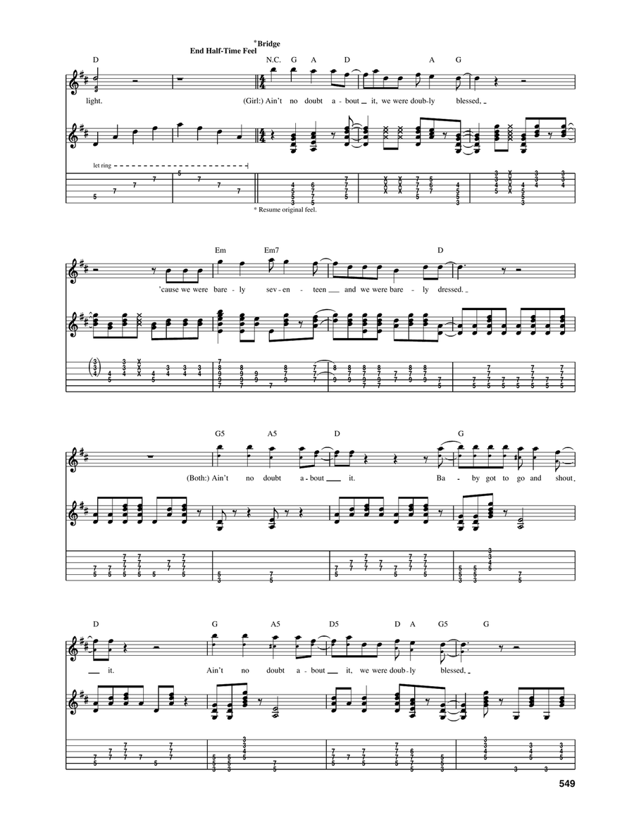 Paradise By The Dashboard Light Acoustic Guitar scores gallery preview page 4