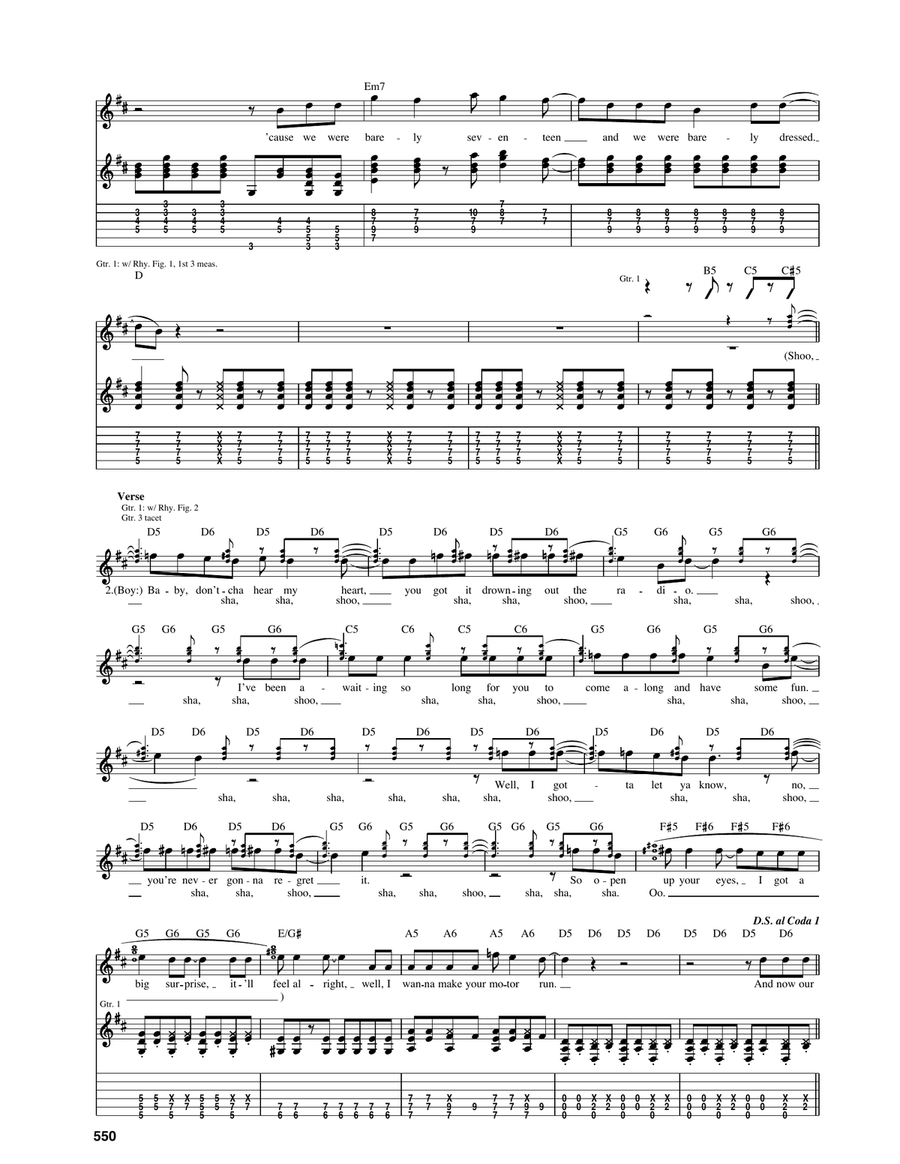 Paradise By The Dashboard Light Acoustic Guitar scores gallery preview page 5