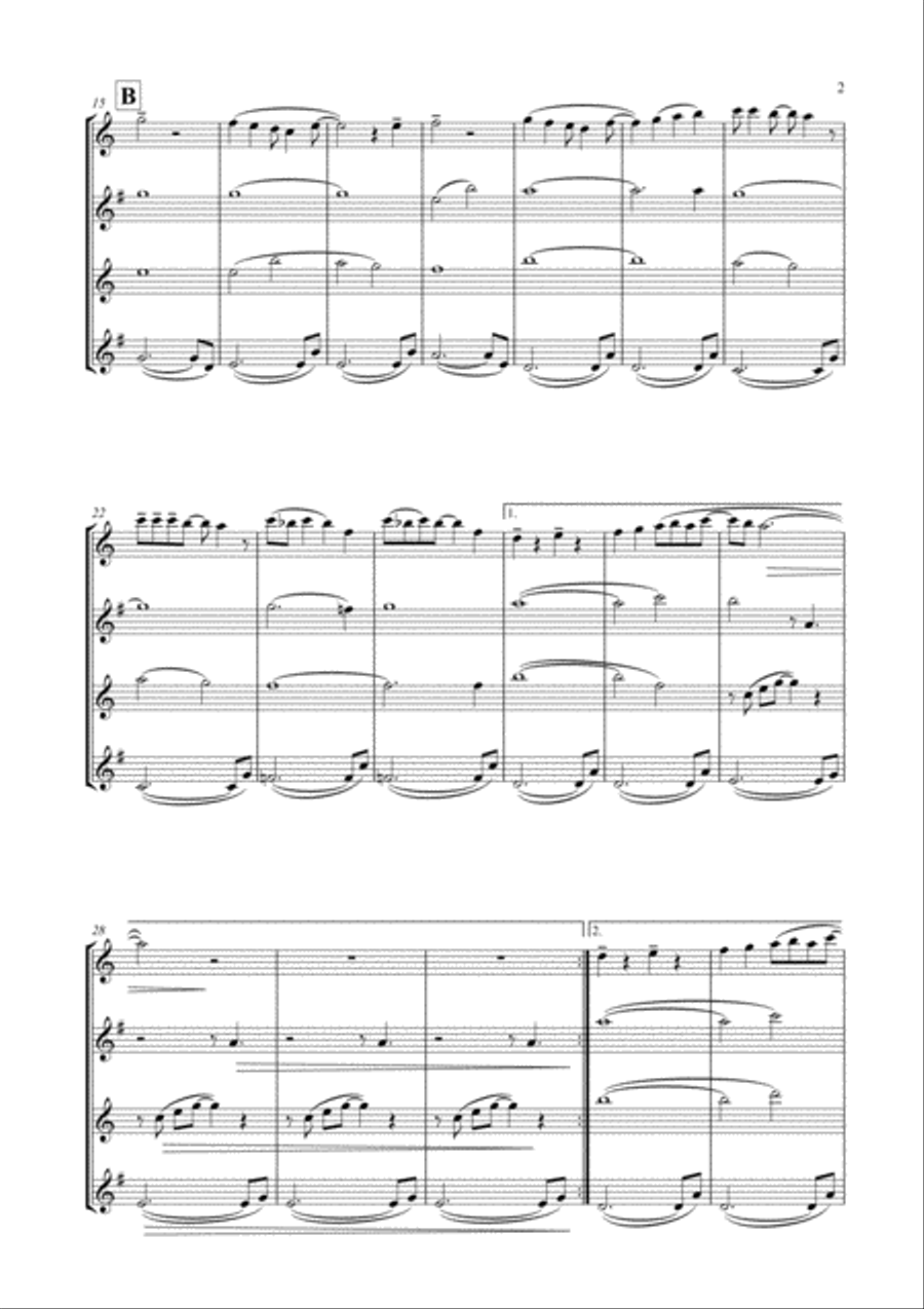 Love Kills (the Ballad) Saxophone Quartet scores gallery preview page 3