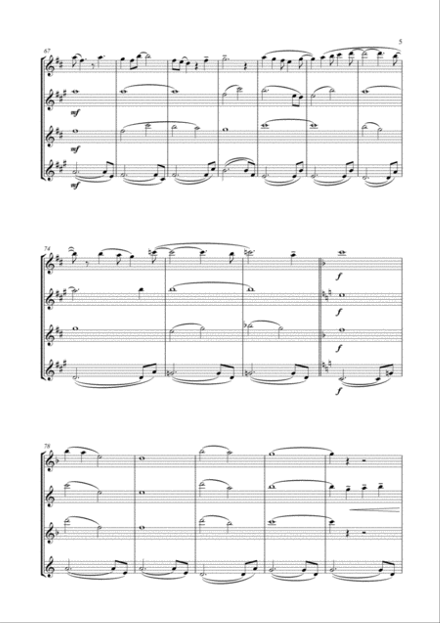 Love Kills (the Ballad) Saxophone Quartet scores gallery preview page 6