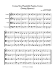 Come, You Thankful People, Come - String Quartet