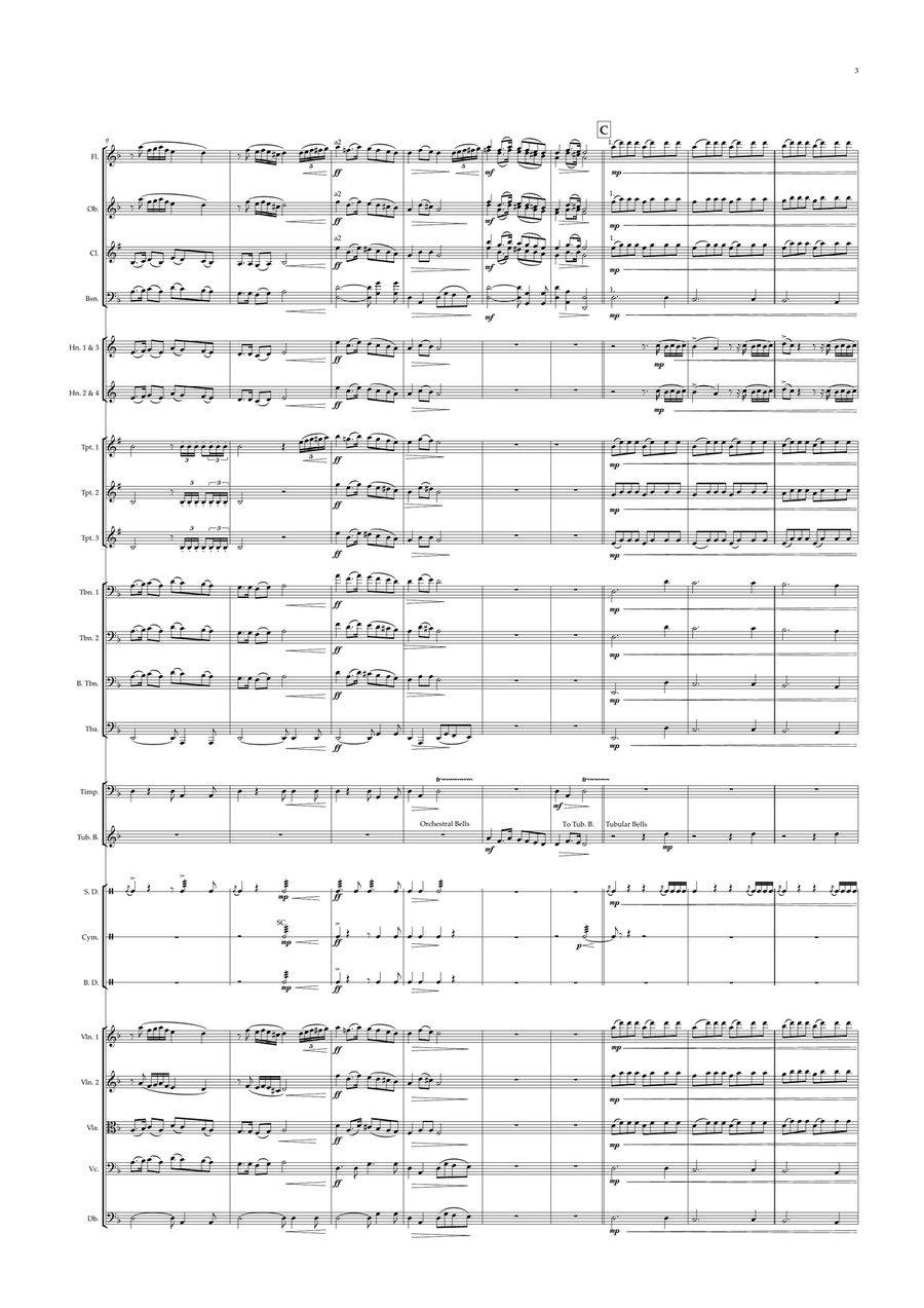Azerbaijan National Anthem for Symphony Orchestra ( Orchestre national d'Île-de-France Edition) Full Orchestra scores gallery preview page 3