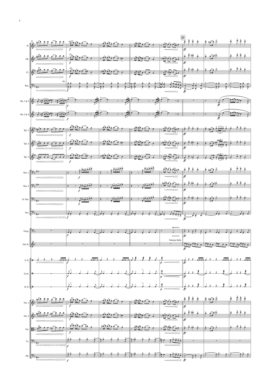 Azerbaijan National Anthem for Symphony Orchestra ( Orchestre national d'Île-de-France Edition) Full Orchestra scores gallery preview page 4