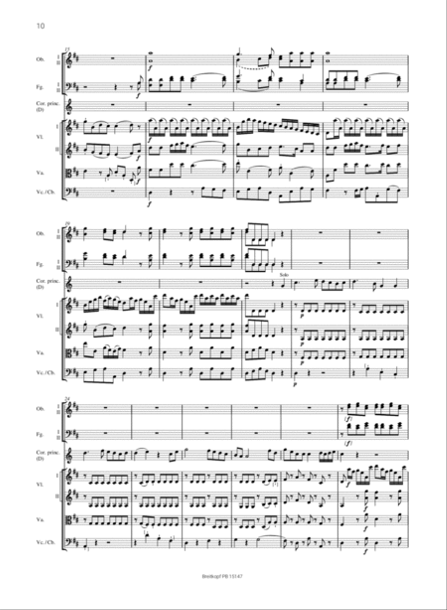 Horn Concertos No. 1-4 Orchestra scores gallery preview page 3