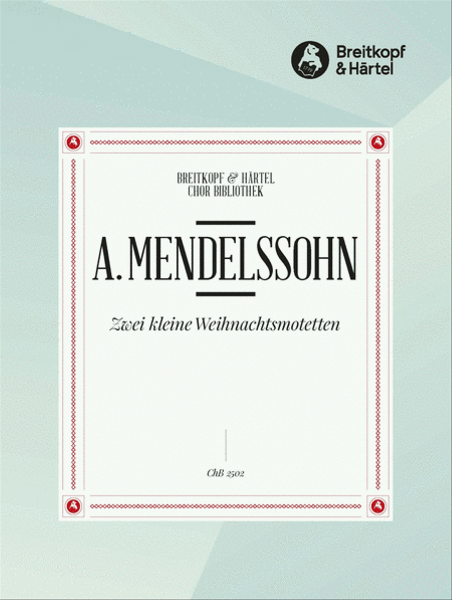 2 Small Christmas Motets A Cappella scores gallery preview page 1