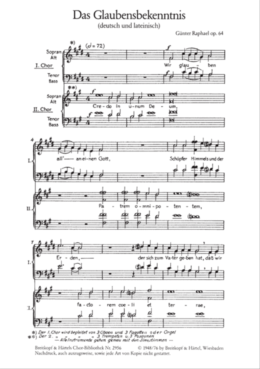 Das Glaubensbekenntnis Op. 64 4-Part scores gallery preview page 2