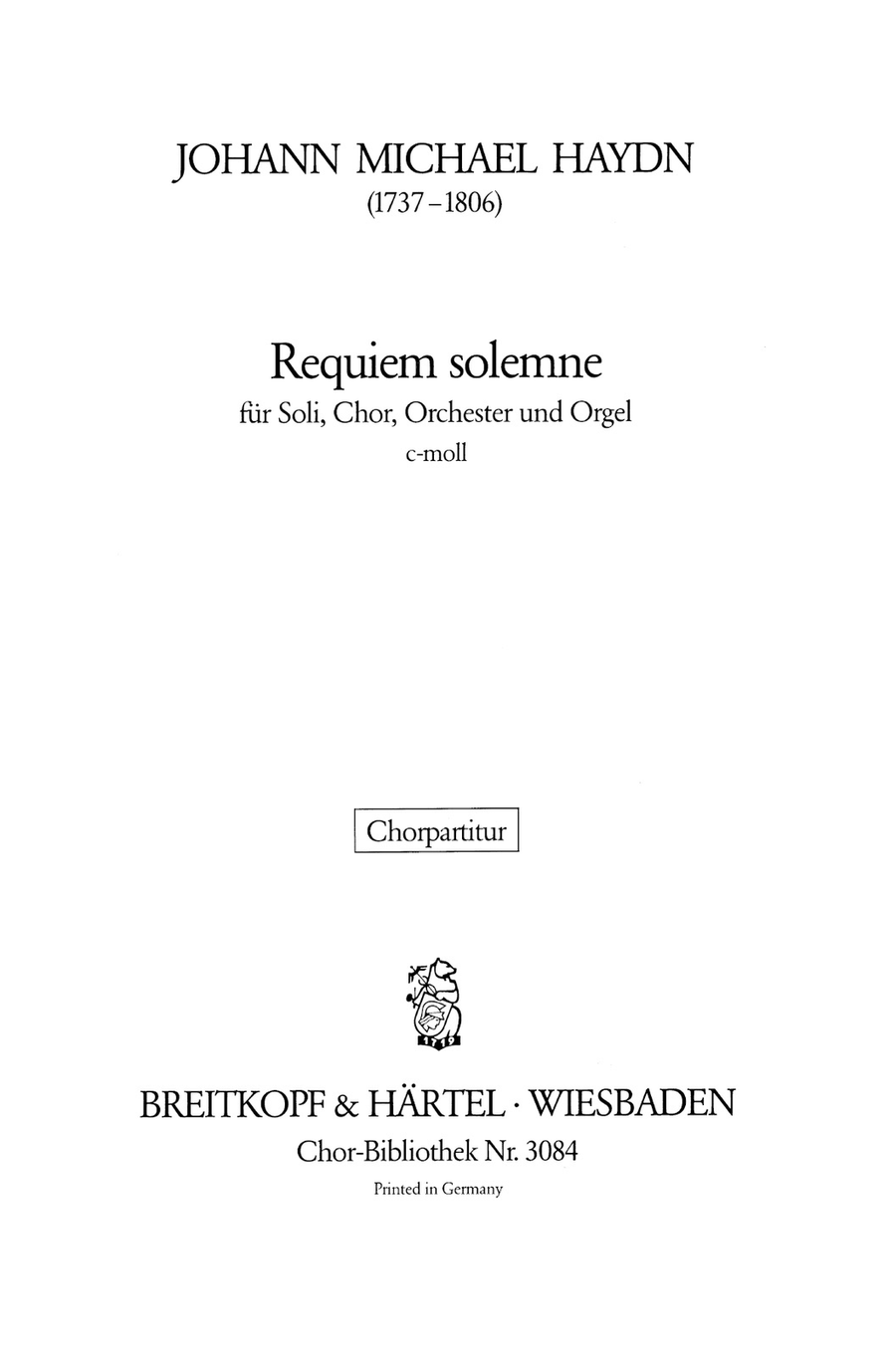Requiem solemne in C minor 4-Part scores gallery preview page 1