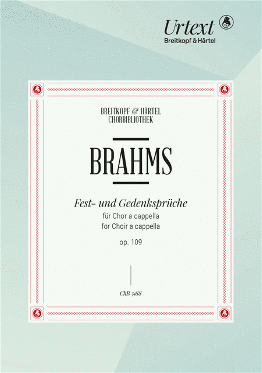 Fest- und Gedenksprueche Op. 109 A Cappella scores gallery preview page 1
