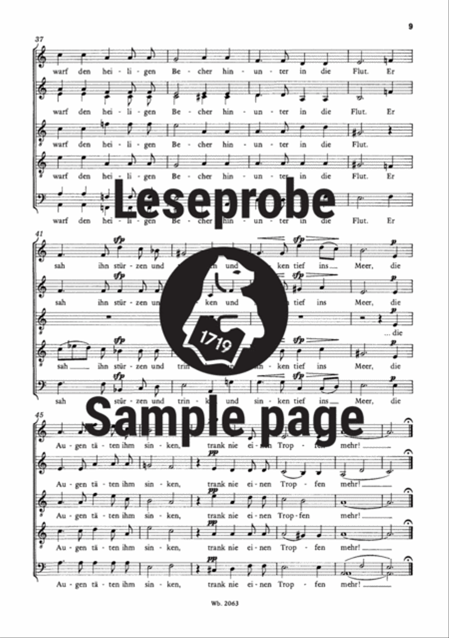 Romances and Ballads Op. 67 and Op. 75 A Cappella scores gallery preview page 5