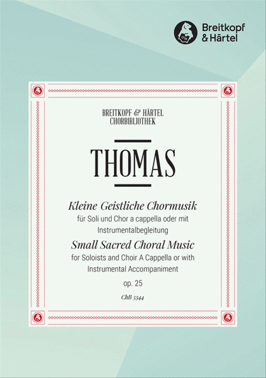 Small Sacred Choral Music Op. 25 Choir scores gallery preview page 1