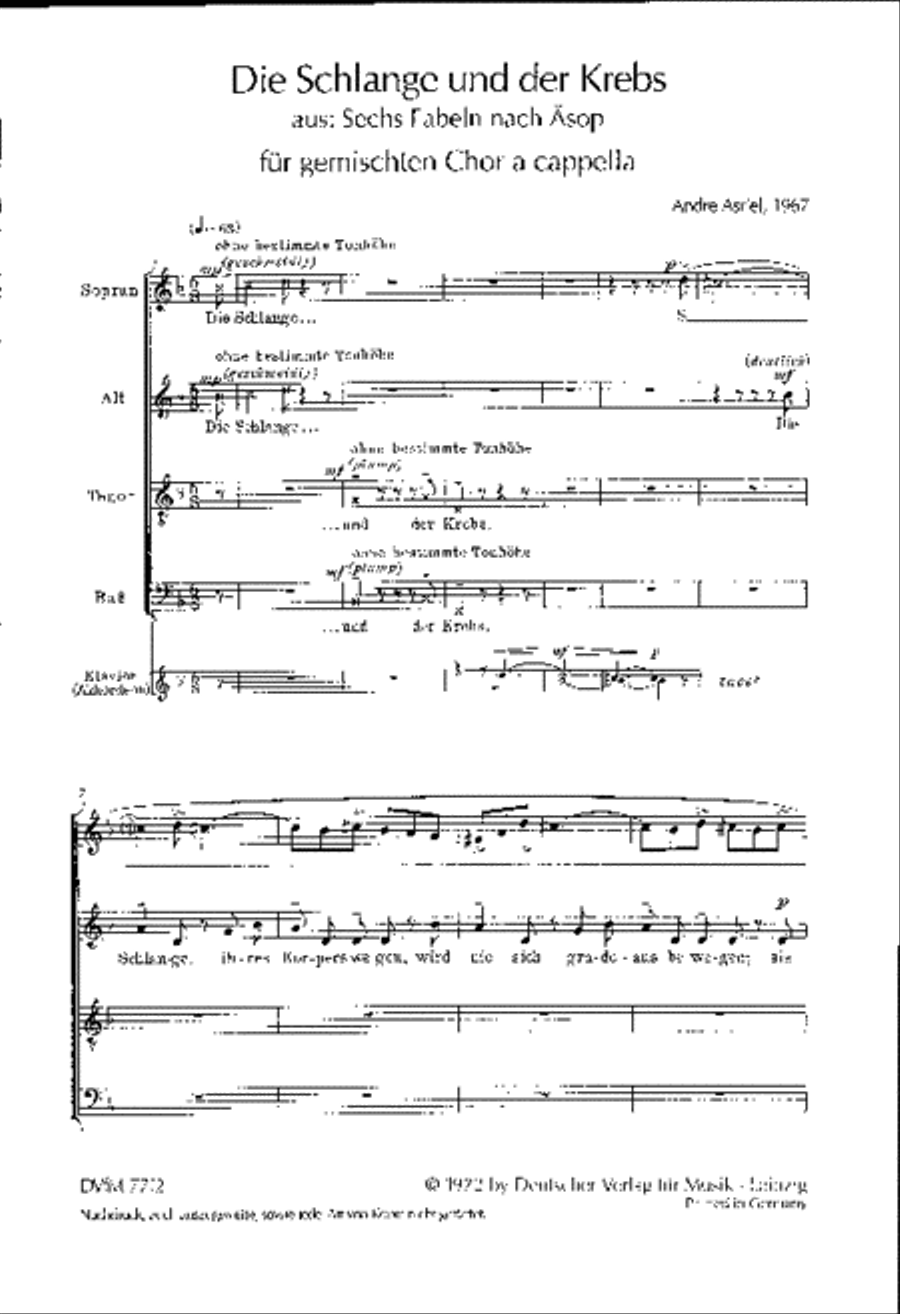Die Schlange und der Krebs A Cappella scores gallery preview page 2