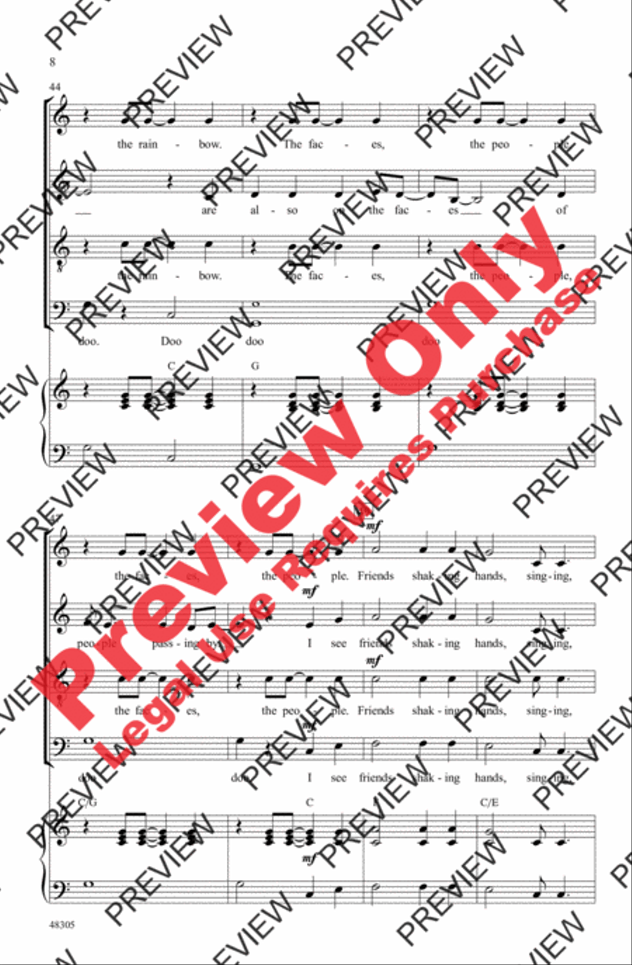 What a Wonderful World What a Wonderful World 4-Part scores gallery preview page 8