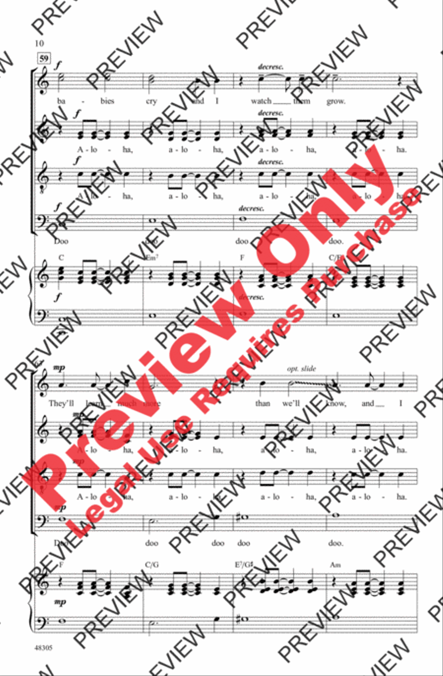 What a Wonderful World What a Wonderful World 4-Part scores gallery preview page 10