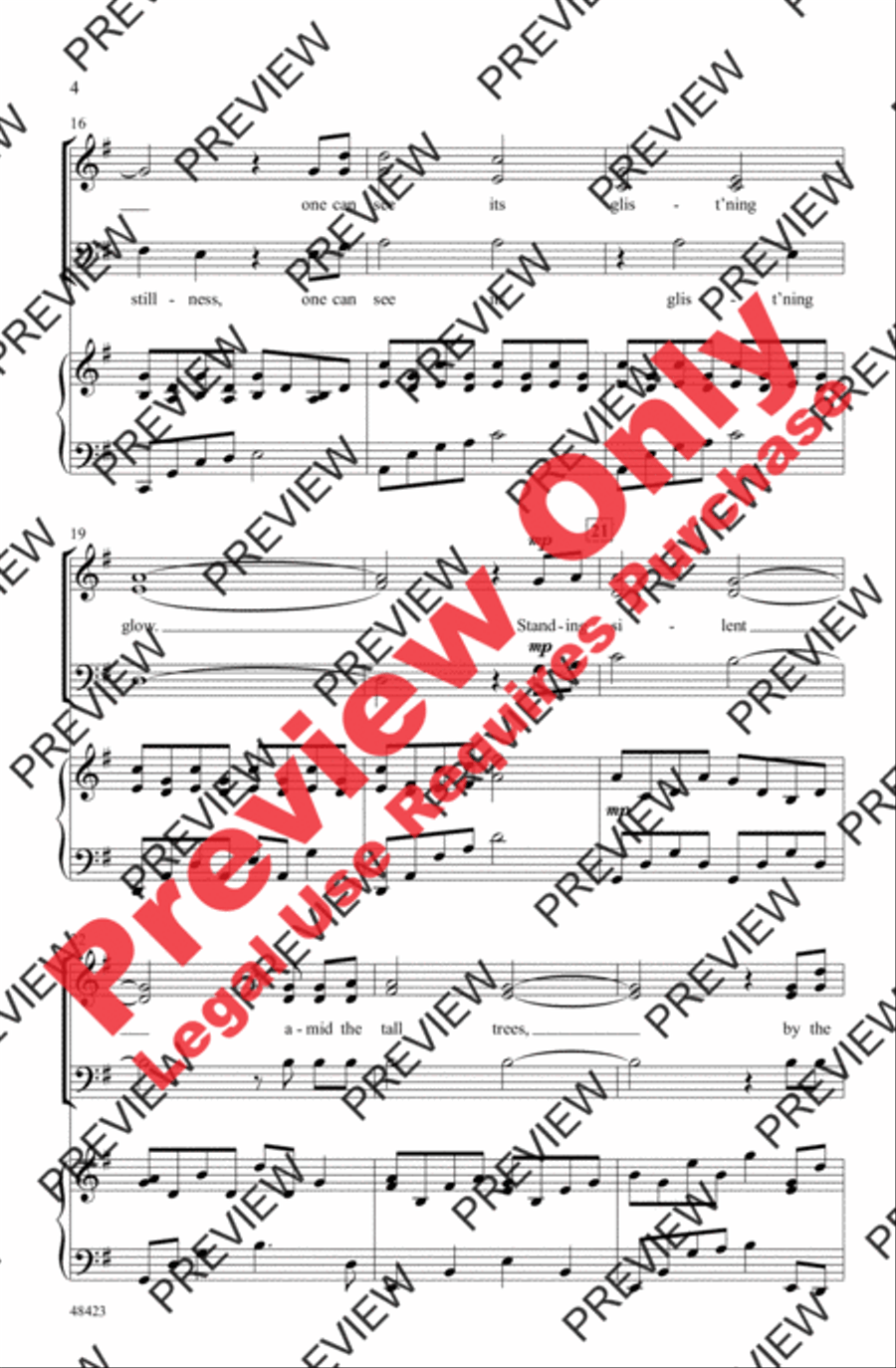 One Can Hear the Falling Snow 3-Part scores gallery preview page 4