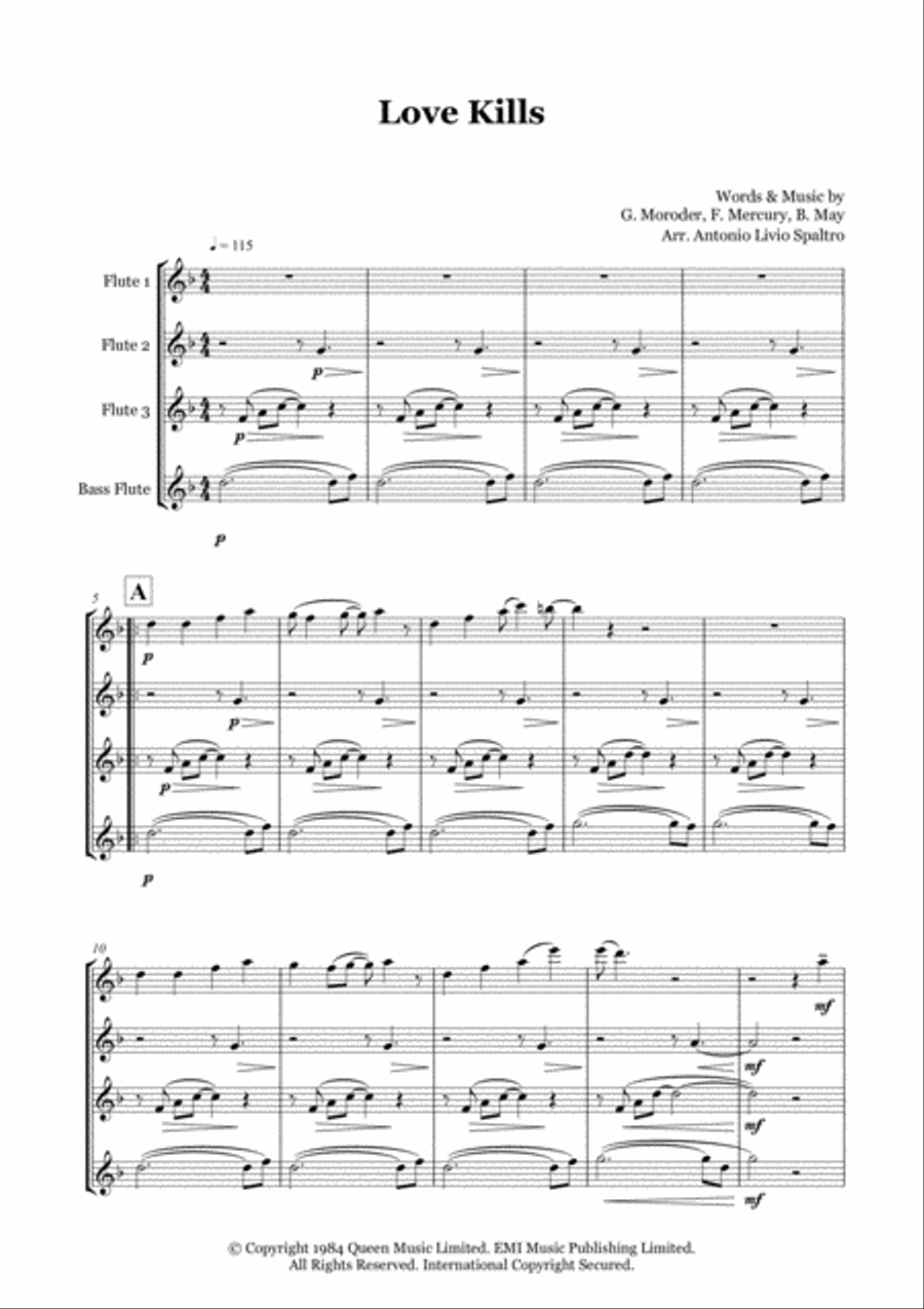 Love Kills (the Ballad) Woodwind Ensemble scores gallery preview page 2