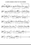 A Song Dedicated To Teachers