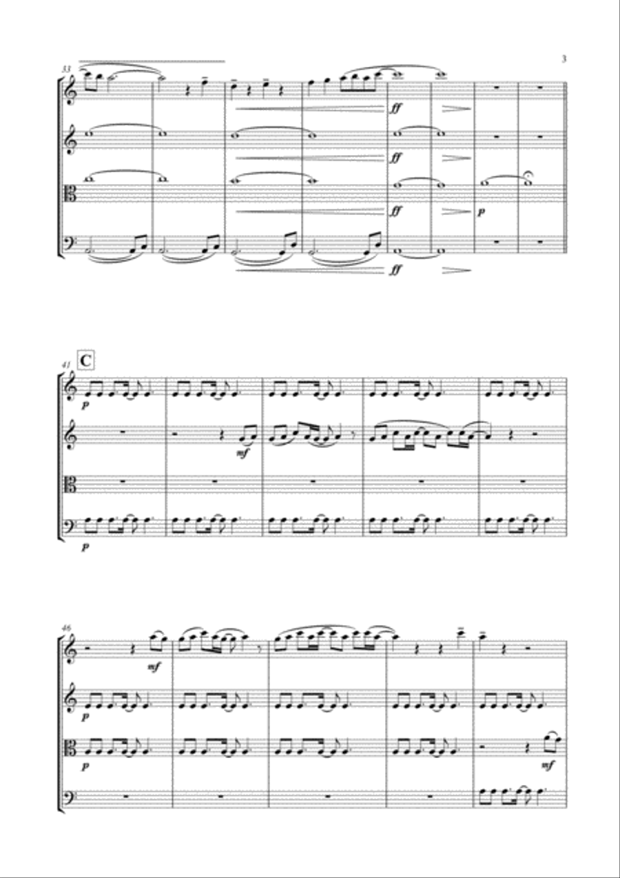 Love Kills (the Ballad) String Quartet scores gallery preview page 4