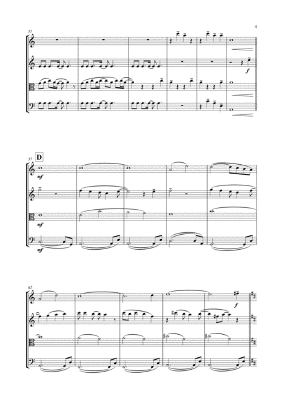 Love Kills (the Ballad) String Quartet scores gallery preview page 5