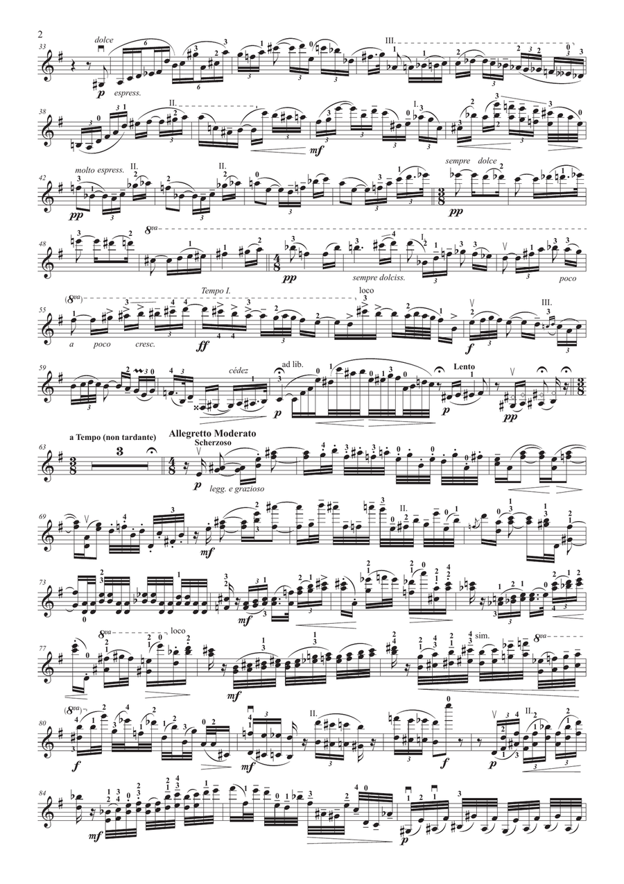 Fantaisie Op. 32 for violin and orchestra (piano reduction) Violin Solo scores gallery preview page 3