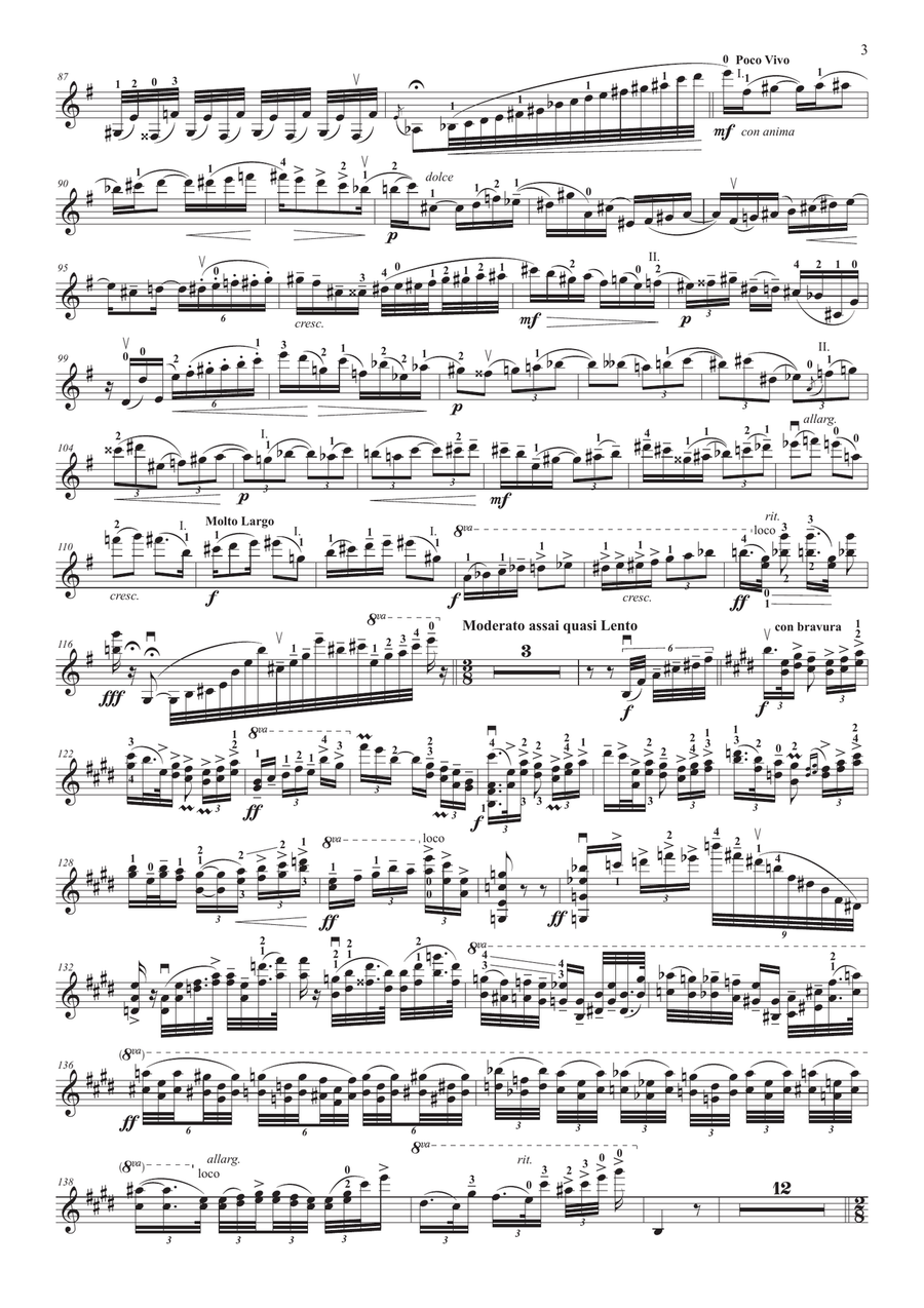 Fantaisie Op. 32 for violin and orchestra (piano reduction) Violin Solo scores gallery preview page 4