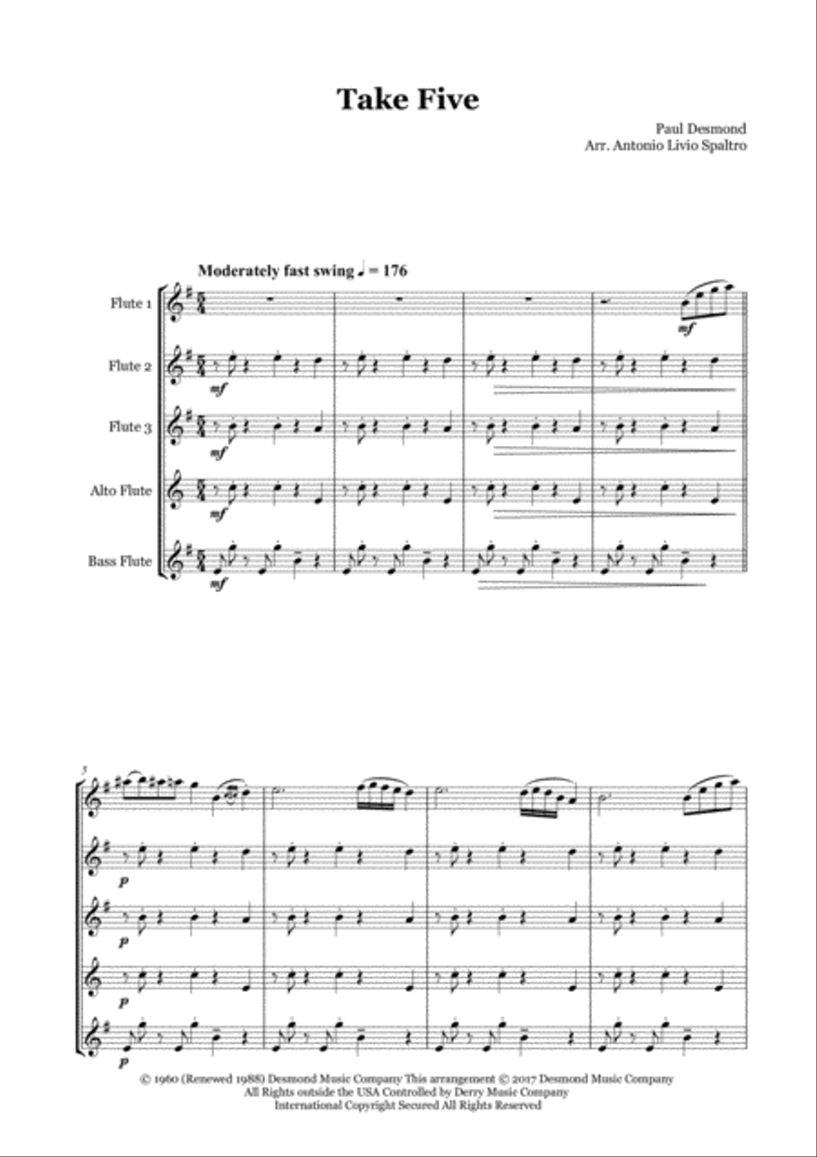 Take Five Woodwind Ensemble scores gallery preview page 2