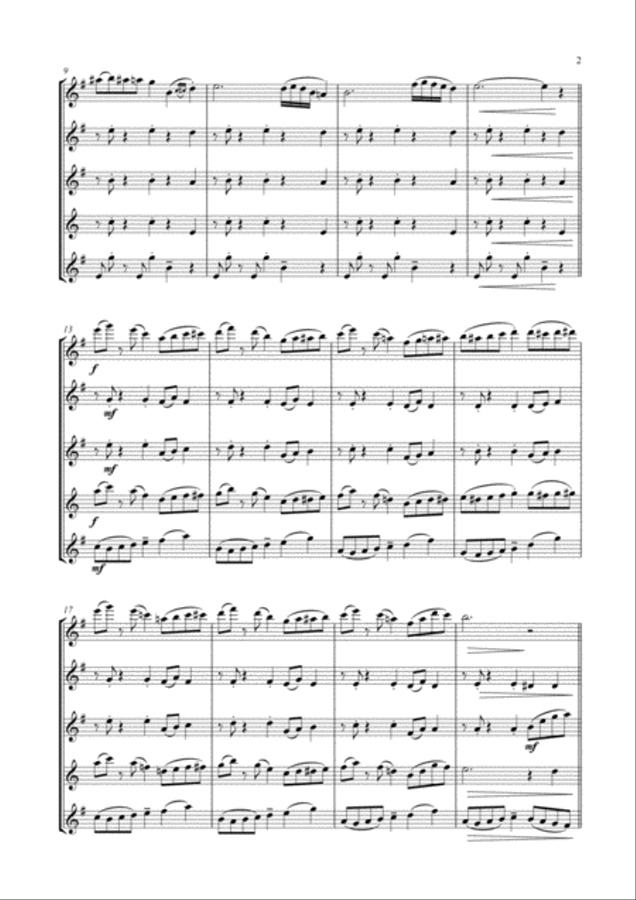 Take Five Woodwind Ensemble scores gallery preview page 3
