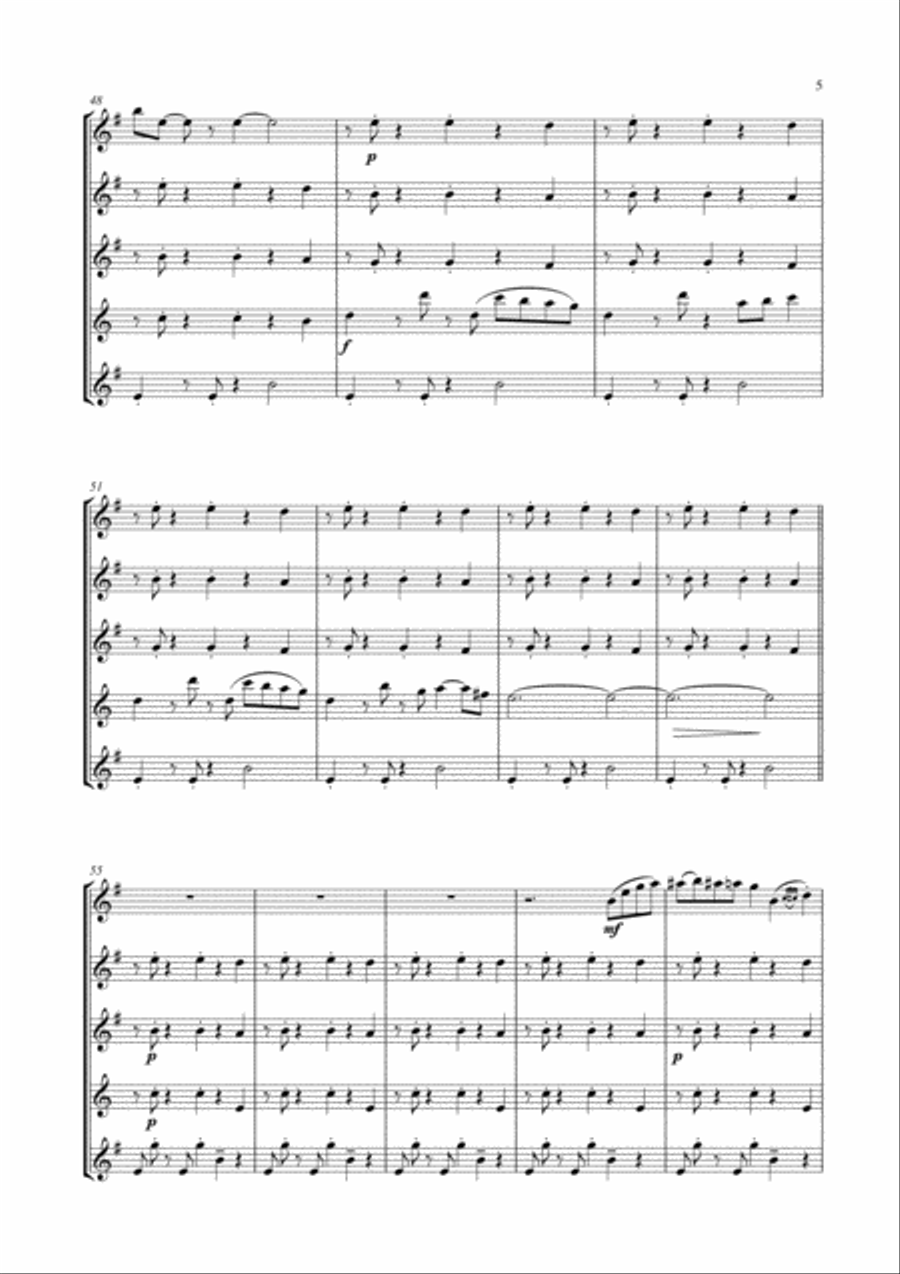 Take Five Woodwind Ensemble scores gallery preview page 6