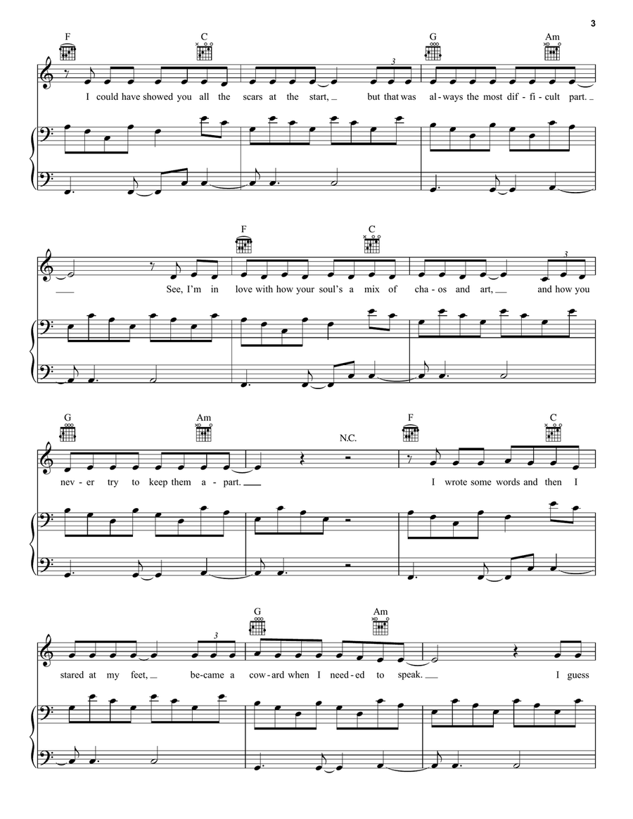 Outnumbered Outnumbered Piano, Vocal, Guitar scores gallery preview page 3