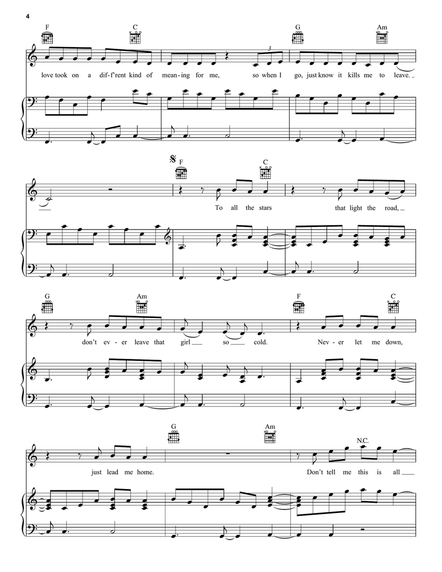 Outnumbered Outnumbered Piano, Vocal, Guitar scores gallery preview page 4