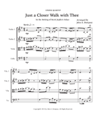 Just a Closer Walk with Thee / Solace (String Quartet): Two Violins, Viola and Cello String Quartet scores gallery preview page 5