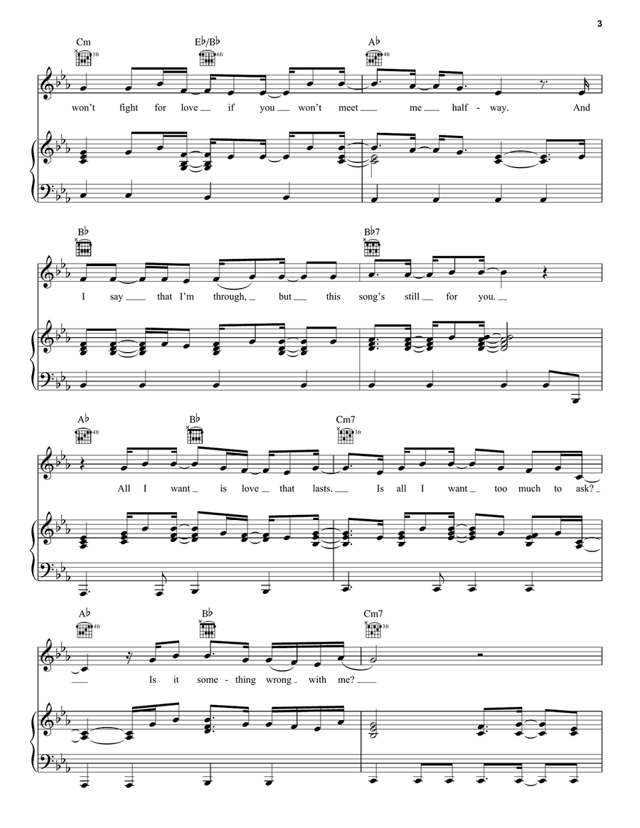 All I Want (from High School Musical: The Musical: The Series) Piano, Vocal, Guitar scores gallery preview page 3