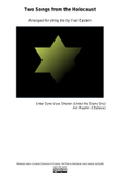 Two Songs of the Holocaust for string trio