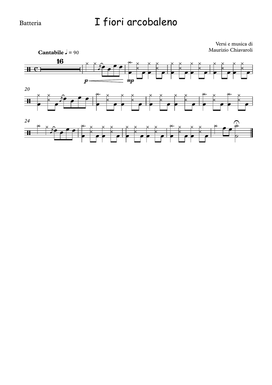I fiori arcobaleno (Band version) Unison Choir scores gallery preview page 4