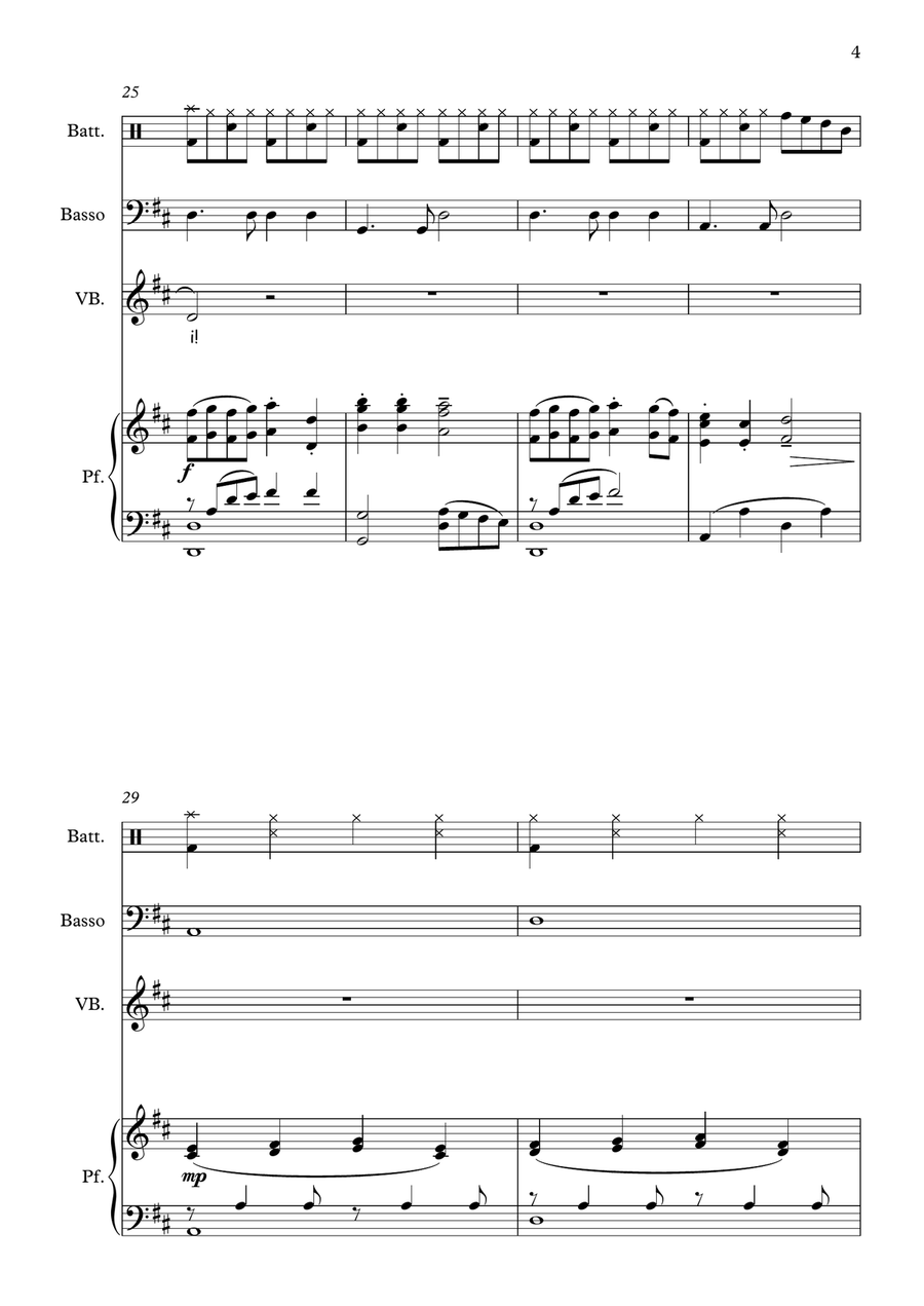 La rondinella (Band version) Unison Choir scores gallery preview page 4