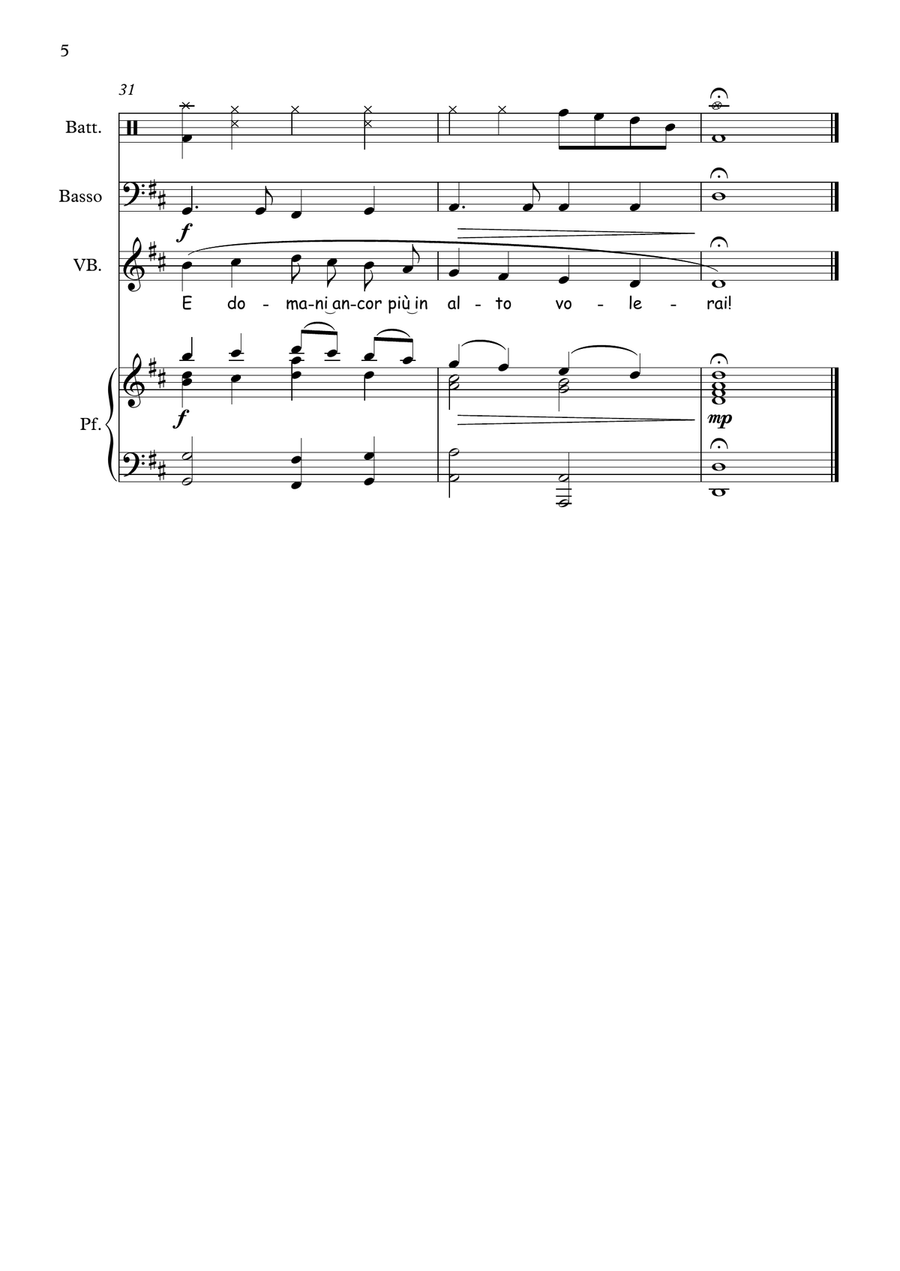 La rondinella (Band version) Unison Choir scores gallery preview page 5