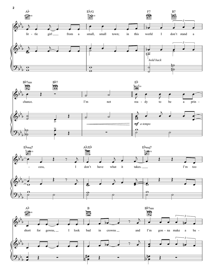 Not Ready To Be A Princess (from Disney's Sofia The First: Once Upon A Princess) Piano, Vocal, Guitar scores gallery preview page 2