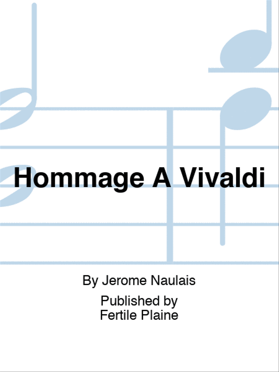 Hommage À Vivaldi Piano Accompaniment scores gallery preview page 1