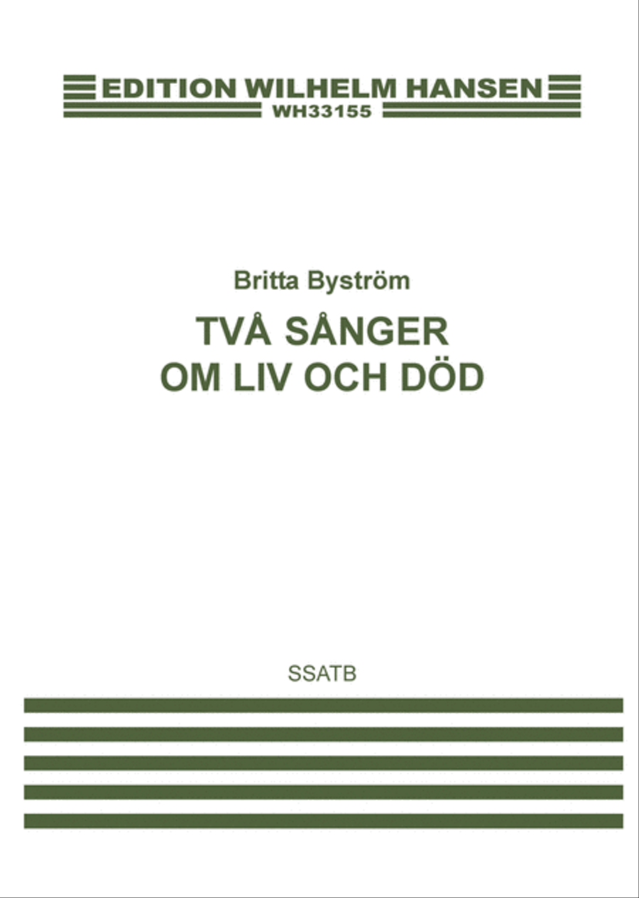 Två sånger om liv och död SSATB scores gallery preview page 1