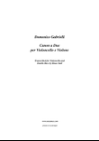 Domenico Gabrielli, (1659-1690) Canon a due transcribed and edited by Klaus Stoll