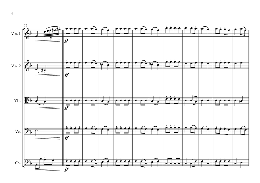 Montenegrin National Anthem for String Orchestra (World National Anthem Series) String Orchestra scores gallery preview page 4
