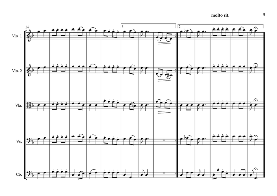 Montenegrin National Anthem for String Orchestra (World National Anthem Series) String Orchestra scores gallery preview page 5