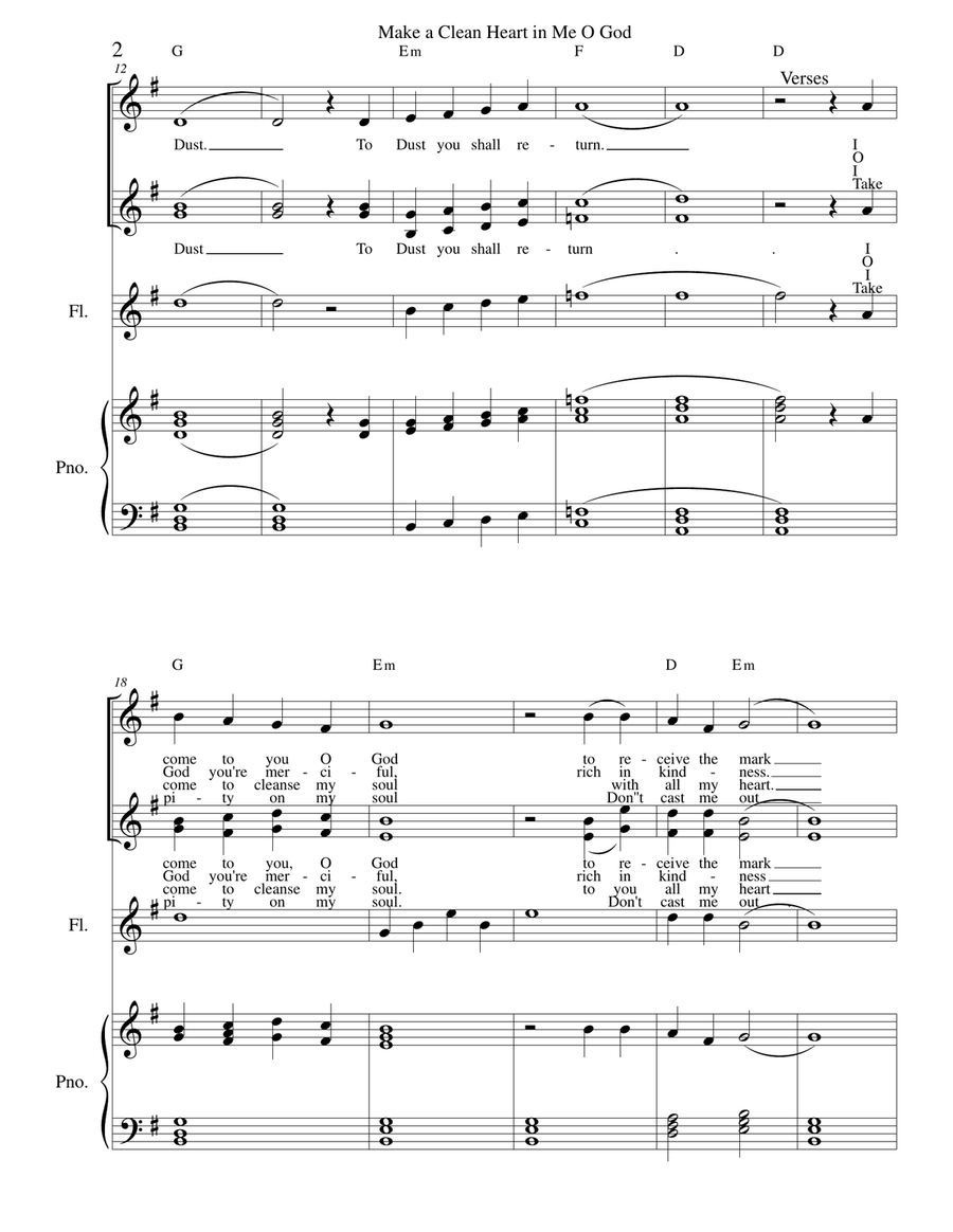 Lent and Easter music book - 9 songs - choir and instrumental pieces Choir scores gallery preview page 4