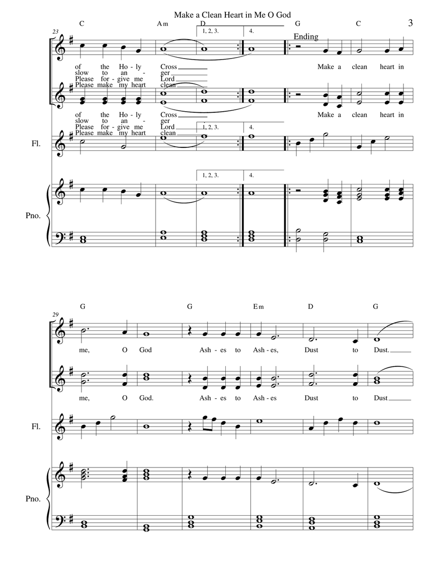 Lent and Easter music book - 9 songs - choir and instrumental pieces Choir scores gallery preview page 5