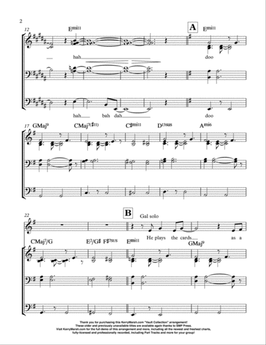 Shape Of My Heart Choir scores gallery preview page 2