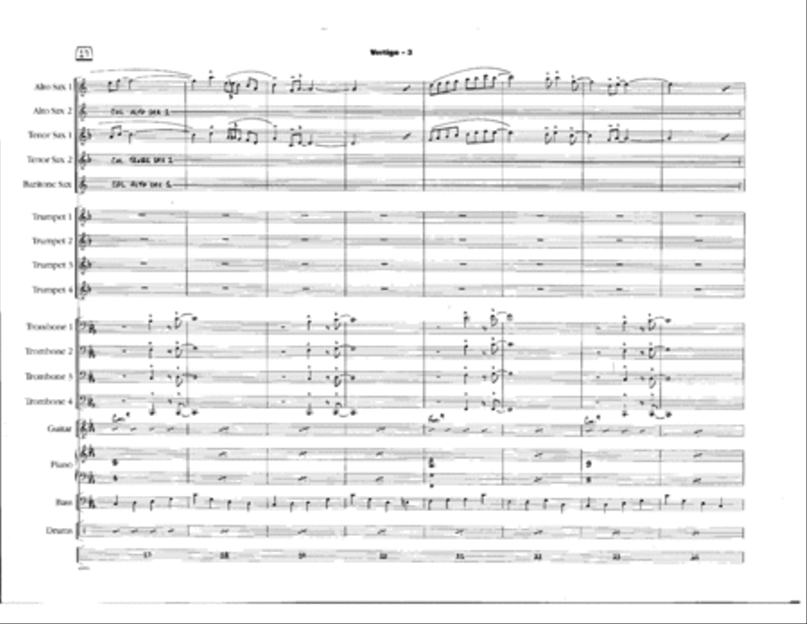 Vertigo - Full Score Jazz Ensemble scores gallery preview page 3