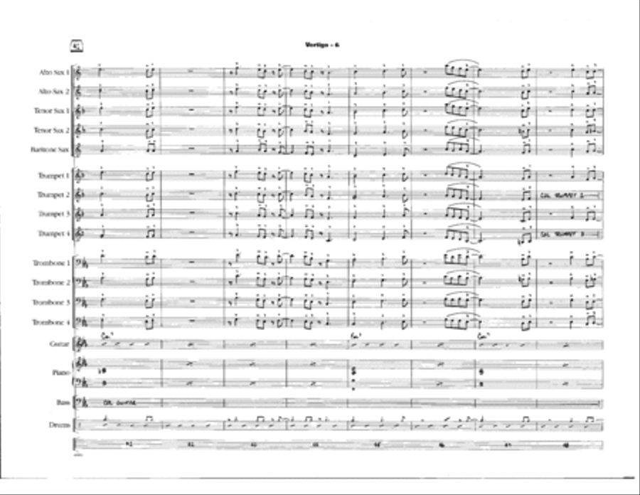Vertigo - Full Score Jazz Ensemble scores gallery preview page 6