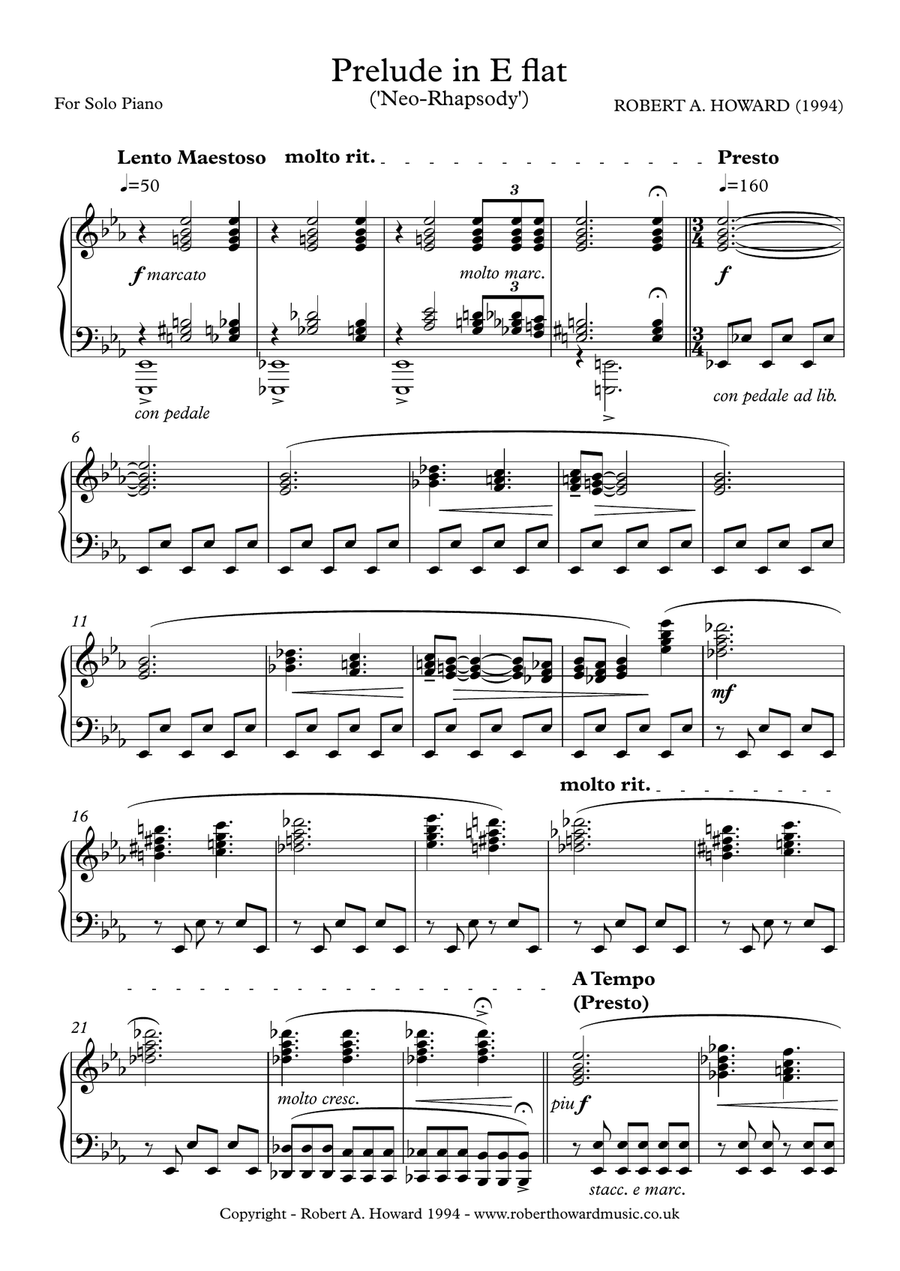 Prelude in E flat ('Neo-Rhapsody') Piano Method scores gallery preview page 2