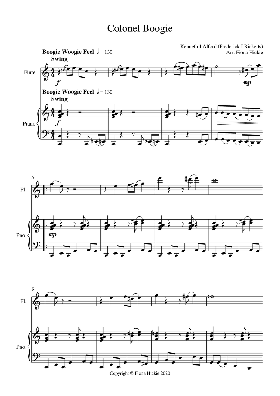 Colonel Boogie Colonel Boogie Flute Solo scores gallery preview page 2